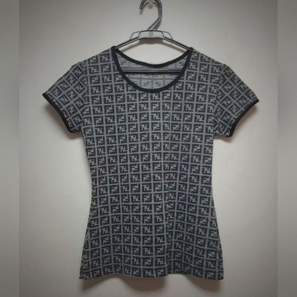 Fendi Zucca Black/Gray Shirt - Picture 5 of 12